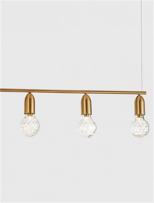 9536415 Lustra Nova Luce VEDA G9 5x6W   Metal & Clear Glass Brass   IP20 [7]