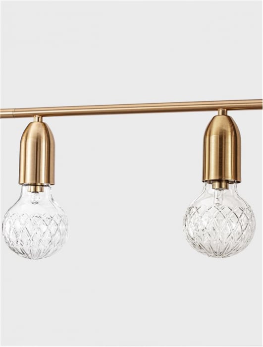 9536415 Lustra Nova Luce VEDA G9 5x6W   Metal & Clear Glass Brass   IP20 [10]