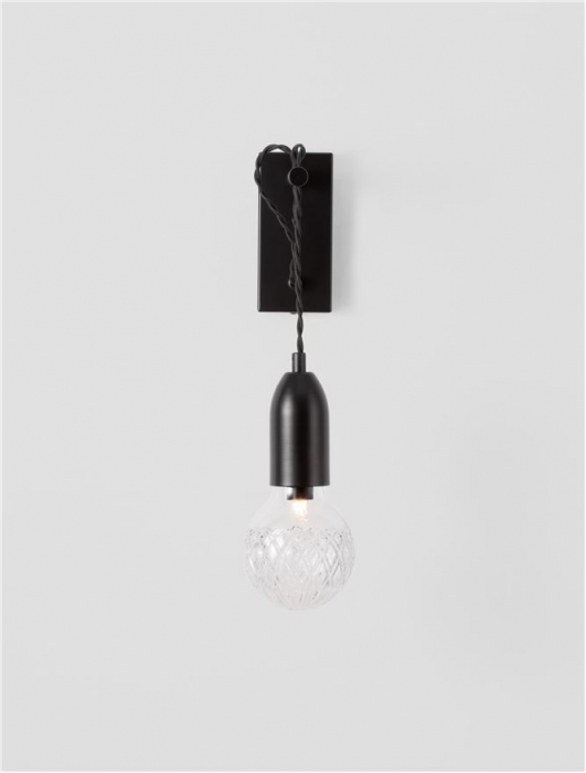 9536416 Aplica Nova Luce VEDA G9 1x6W   Metal & Clear Glass Black  IP20 [7]