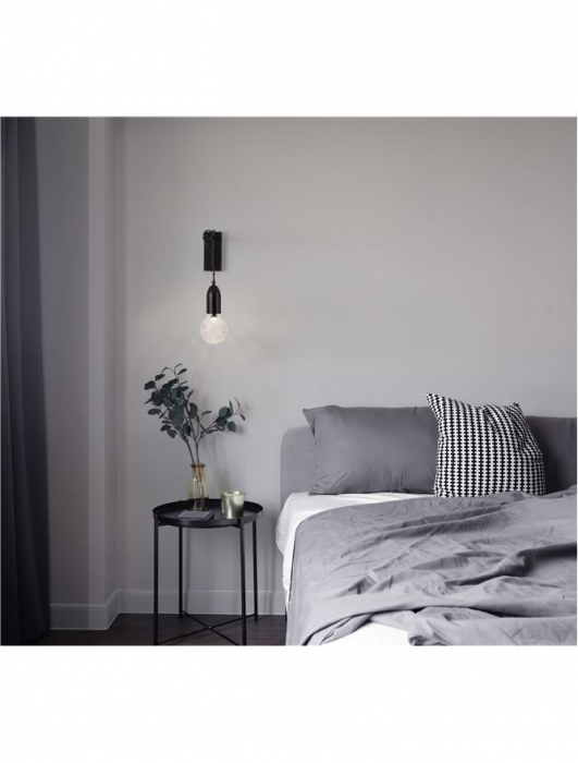 9536416 Aplica Nova Luce VEDA G9 1x6W   Metal & Clear Glass Black  IP20 [2]