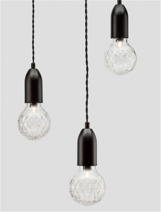 9536418 Lustra Nova Luce VEDA G9 3x6W   Metal & Clear Glass Black  IP20 [7]