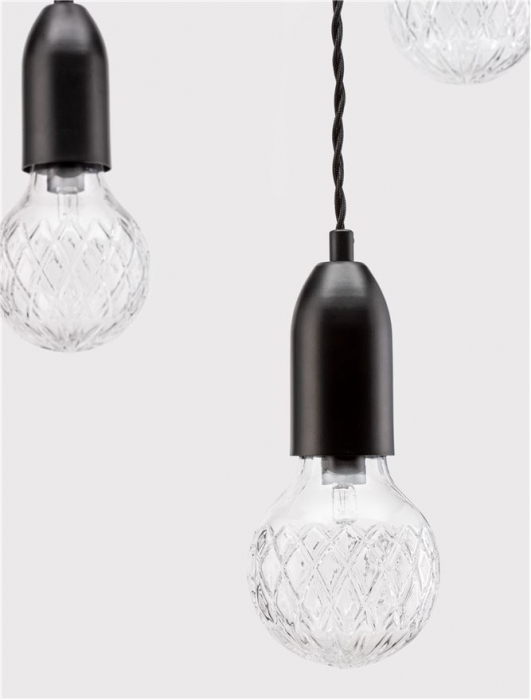 9536418 Lustra Nova Luce VEDA G9 3x6W   Metal & Clear Glass Black  IP20 [5]