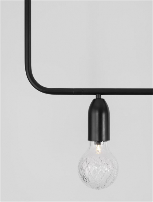 9536419 Lustra Nova Luce VEDA G9 5x6W   Metal & Clear Glass Black  IP20 [9]