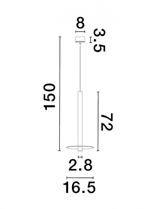 9540201 Pendul Nova Luce DANDIA LED 6W 365lm 3000K Aluminum Black Nedimabil IP20 [3]
