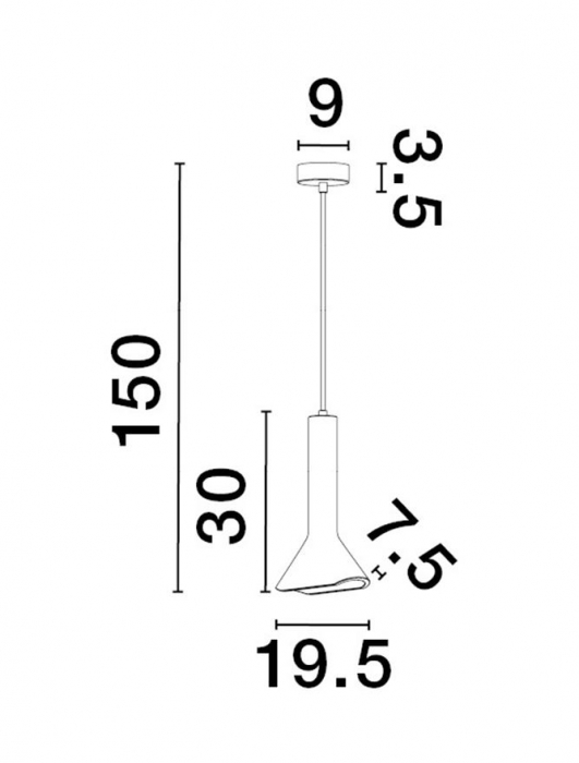 9540205 Pendul Nova Luce DYLAN E14 1x5W   Cement Gray  IP20 [3]