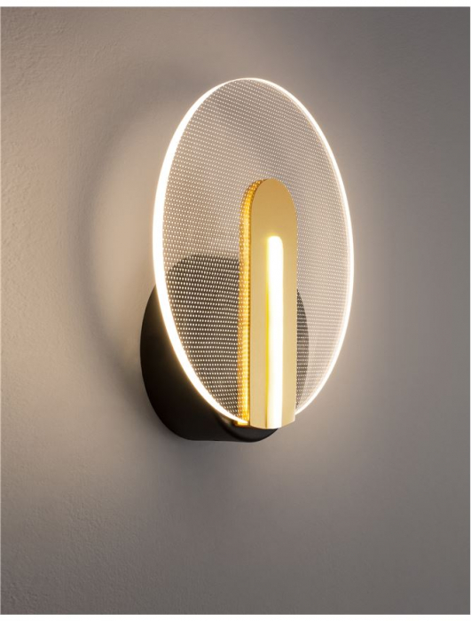 9545401 Aplica Nova Luce GENTI LED 7W 596lm 3000K IP20 Aluminiu/Acril Black/Gold [2]