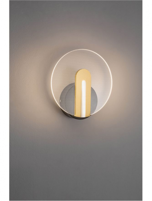 9545401 Aplica Nova Luce GENTI LED 7W 596lm 3000K IP20 Aluminiu/Acril Black/Gold [3]