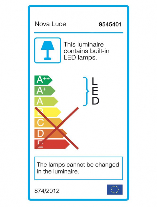 9545401 Aplica Nova Luce GENTI LED 7W 596lm 3000K IP20 Aluminiu/Acril Black/Gold [6]