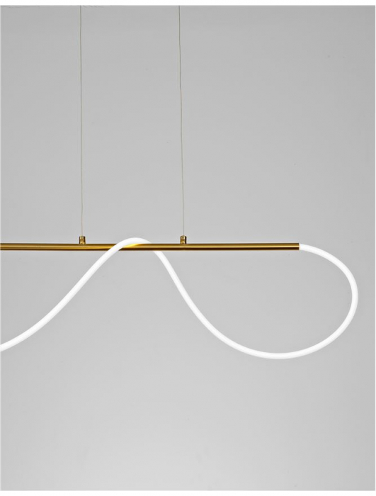 9548103 Suspensie Nova Luce TIRIAC LED 29W 3145lm 3000K IP20 Aluminiu/Acril Gold [2]