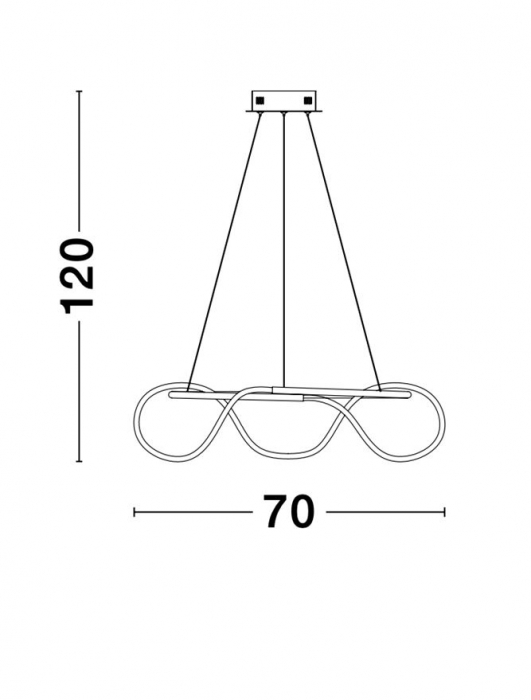 9548104 Lustra Nova Luce TIRIAC LED 43W 4581lm 3000K Aluminium & Acrylic Gold Dimabil Triac IP20 [5]