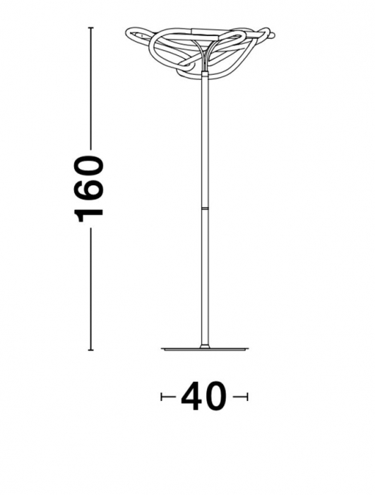 9548106 Lampadar Nova Luce TIRIAC LED 31W 2784lm 3000K Aluminium & Acrylic Gold Nedimabil IP20 [4]