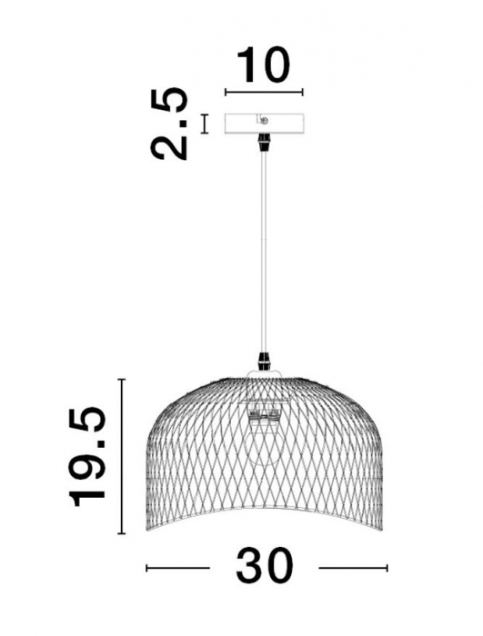 9555803 Pendul Nova Luce LYRON E27 1x12W   Metal & Natural Wood Matt Black  IP20 [4]