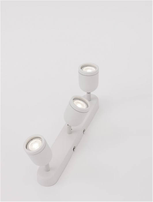 9555818 Plafoniera baie Nova Luce ORSON GU10 3x10W   Metal Sandy White  IP44 [2]