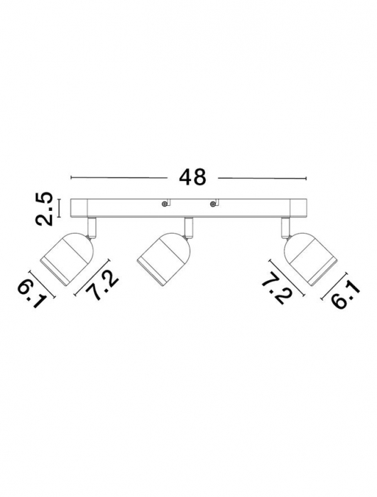 9555818 Plafoniera baie Nova Luce ORSON GU10 3x10W   Metal Sandy White  IP44 [3]