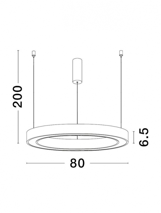 9558604 Lustra Nova Luce STING LED 50W 2968lm 3000K Aluminium & Acrylic Sandy Black Dimabil Triac IP20 [3]