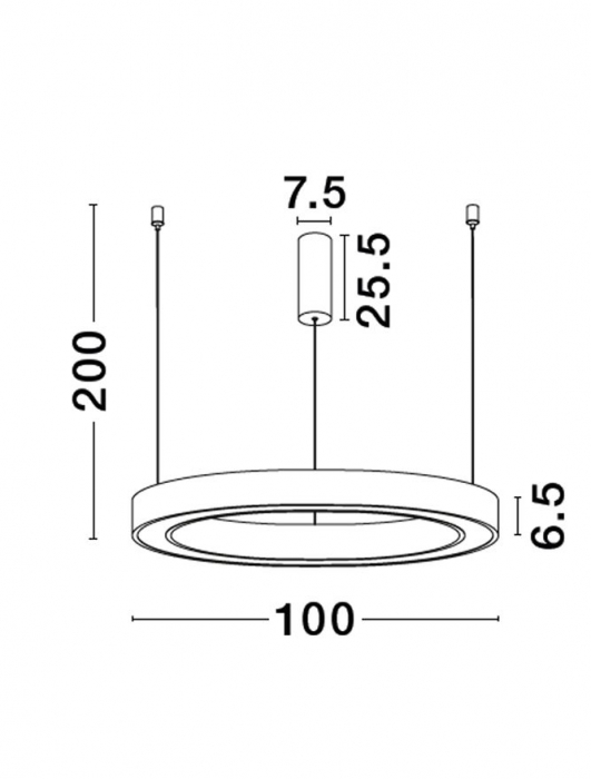 9558607 Lustra Nova Luce STING LED 60W 3389lm 3000K Aluminium & Acrylic Sandy Black Dimabil Triac IP20 [2]