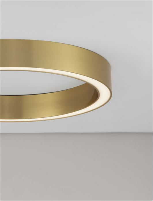 9558620 Plafoniera Nova Luce STING LED 40W 2153lm 3000K Aluminium & Acrylic Brass Gold Dimabil Triac IP20 [2]