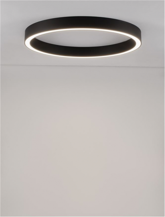 9558640 Plafoniera Nova Luce STING LED 50W 2968lm 3000K Aluminium & Acrylic Sandy Black Dimabil Triac IP20 [2]
