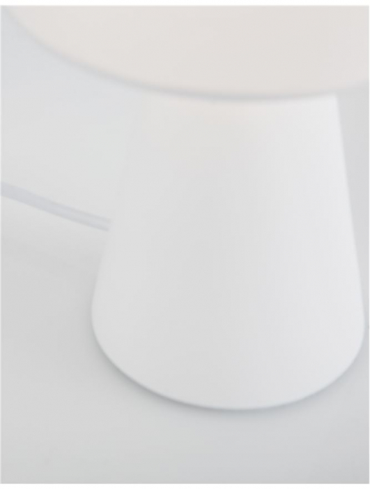 9577162 Veioza Nova Luce ZERO E14 1x5W   Gypsum & White Fabric Shade White  IP20 [5]