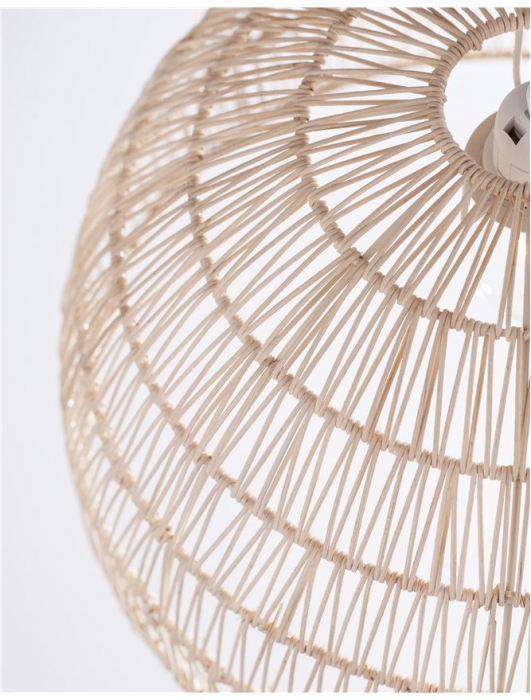 Pendul Nova Luce MELODY E27 1x12W   Natural Rattan Black Fabric Wire & Base  IP20 [2]