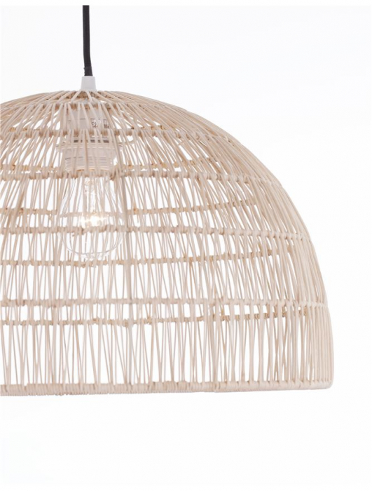 Pendul Nova Luce MELODY E27 1x12W   Natural Rattan Black Fabric Wire & Base  IP20 [5]