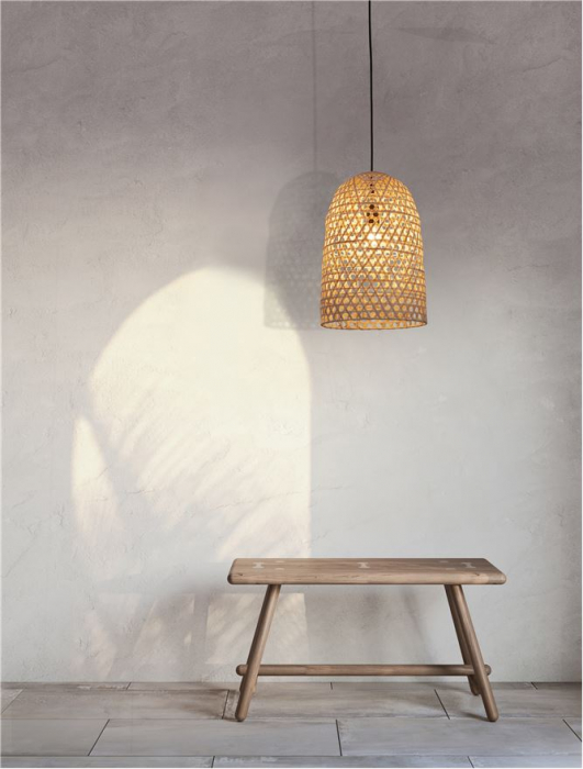 9586509 Pendul Nova Luce AURORA E27 1x12W   Ratan Natural  IP20 [2]