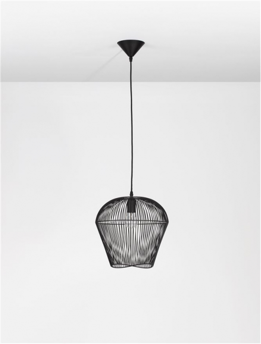 9586512 Pendul Nova Luce BREDO E27 1x12W   Aluminium Black  IP20 [3]