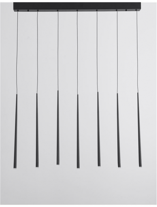 9601007 Suspensie Nova Luce GIONO LED 21W 1280lm 3000K IP20 Aluminiu/Acril Sandy Black [3]