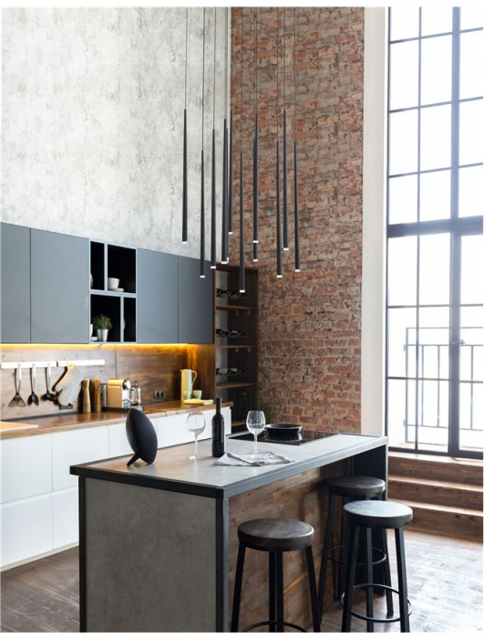 9601012 Suspensie Nova Luce GIONO LED 36W 2280lm 3000K IP20 Aluminiu/Acril Sandy Black [7]