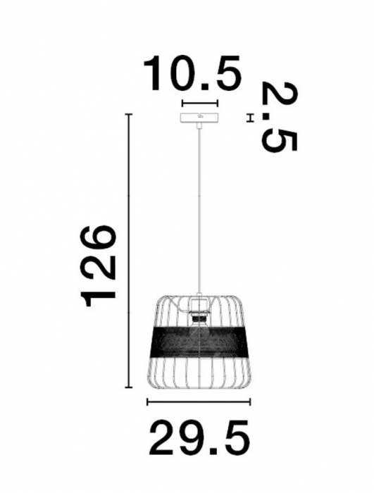 9620125 Pendul Nova Luce IAN E27 1x12W   Metal Matt Black  IP20 [3]