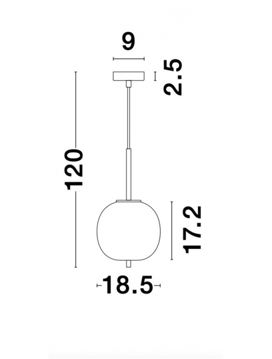 9624064 Pendul Nova Luce LATO E14 1X5W IP20 Glass/Metal Antique Brass Black Fabric Wire [4]