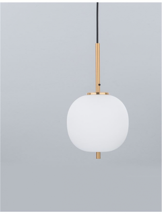 9624064 Pendul Nova Luce LATO E14 1X5W IP20 Glass/Metal Antique Brass Black Fabric Wire [2]