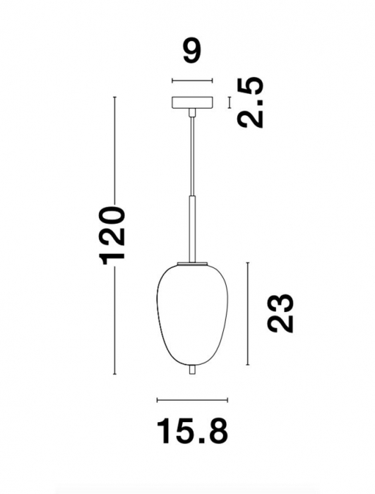 9624066 Pendul Nova Luce LATO E14 1X5W IP20 Glass/Metal Antique Brass Black Fabric Wire [7]