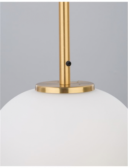 9624066 Pendul Nova Luce LATO E14 1X5W IP20 Glass/Metal Antique Brass Black Fabric Wire [3]