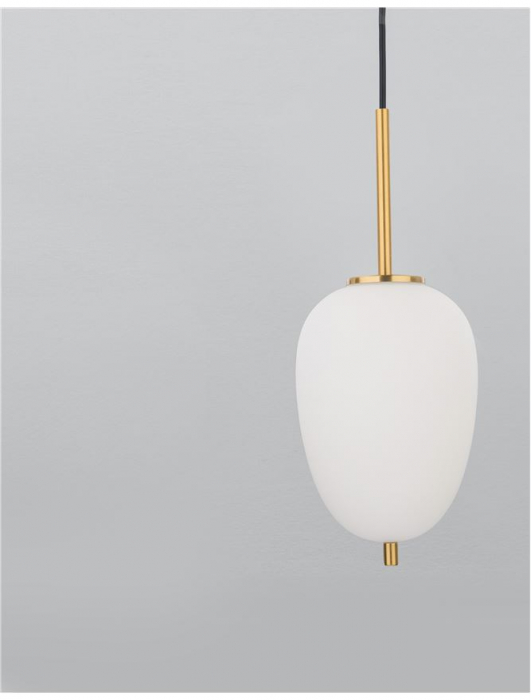 9624066 Pendul Nova Luce LATO E14 1X5W IP20 Glass/Metal Antique Brass Black Fabric Wire [2]