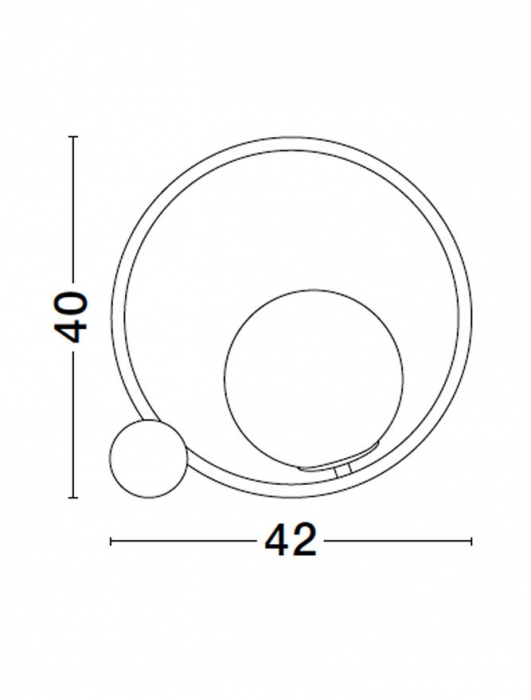 9624095 Veioza Nova Luce NESO E14 1X5W   Aluminium Smoke Glass Gold  IP20 [3]
