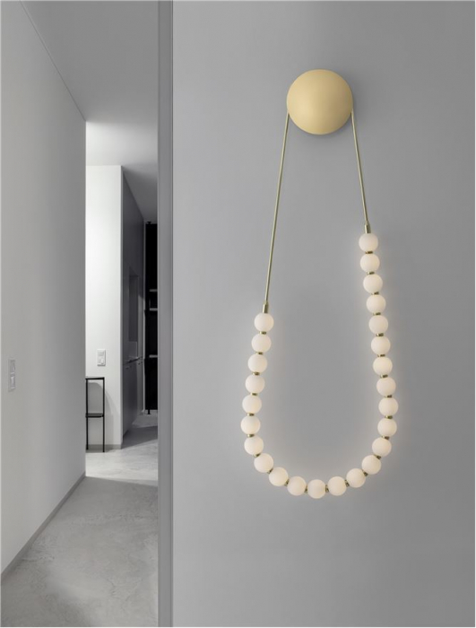9695204 Aplica Nova Luce PERLA LED 56W 4734lm 3000K Metal & Opal Glass Gold Dimabil Triac IP20 [2]