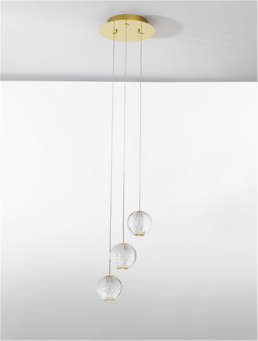 9695208 Lustra Nova Luce BRILLANTE LED 16W 665lm 3200K  Aluminium & Acrylic Gold Dimabil Triac IP20 [3]