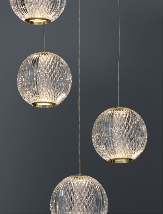 9695209 Lustra Nova Luce BRILLANTE LED 26W 1213lm 3200K  Aluminium & Acrylic Gold Dimabil Triac IP20 [6]
