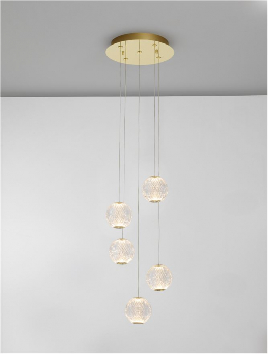 9695209 Lustra Nova Luce BRILLANTE LED 26W 1213lm 3200K  Aluminium & Acrylic Gold Dimabil Triac IP20 [4]