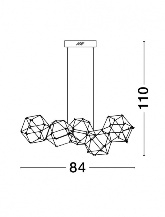 9695211 Lustra Nova Luce NEBULA LED 25W 2049lm 3000K Copper Gold  Nedimabil IP20 [7]