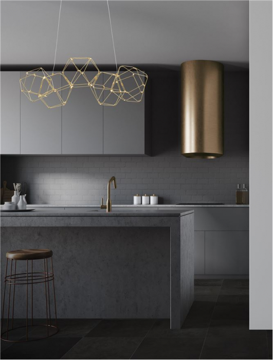 9695211 Lustra Nova Luce NEBULA LED 25W 2049lm 3000K Copper Gold  Nedimabil IP20 [2]