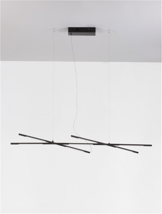 9695213 Lustra Nova Luce RACCIO LED 27W 1308lm 3000K Metal & Acrylic  Black Dimabil Triac IP20 [3]