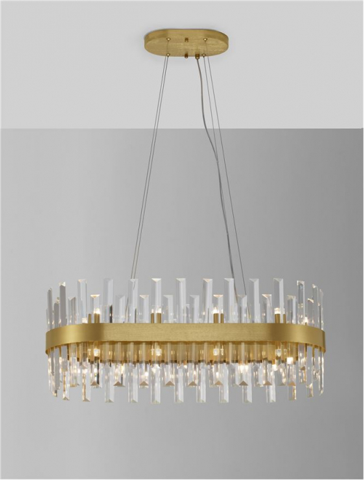9695217 Lustra Nova Luce CROWN G9 10x5W   Metal Clear Crystal Satin Gold  IP20 [6]