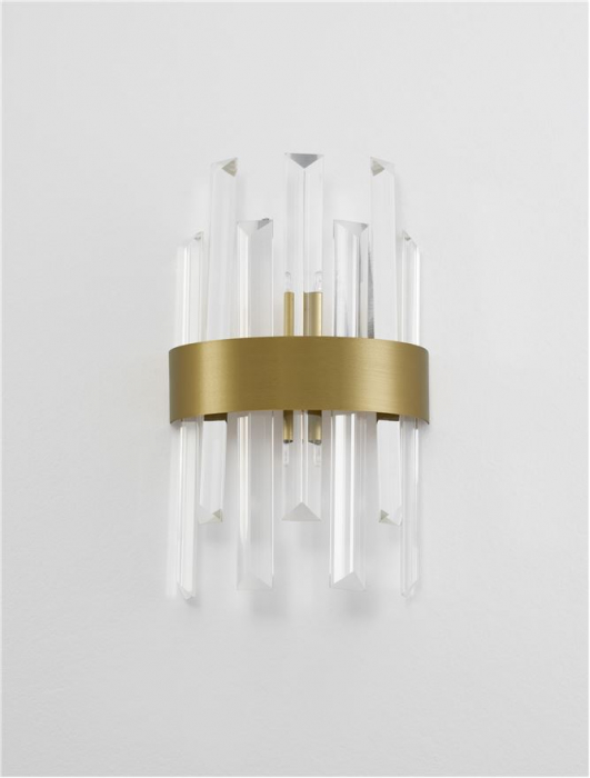 9695220 Aplica Nova Luce CROWN G9 1x5W   Metal Clear Crystal Satin Gold  IP20 [3]