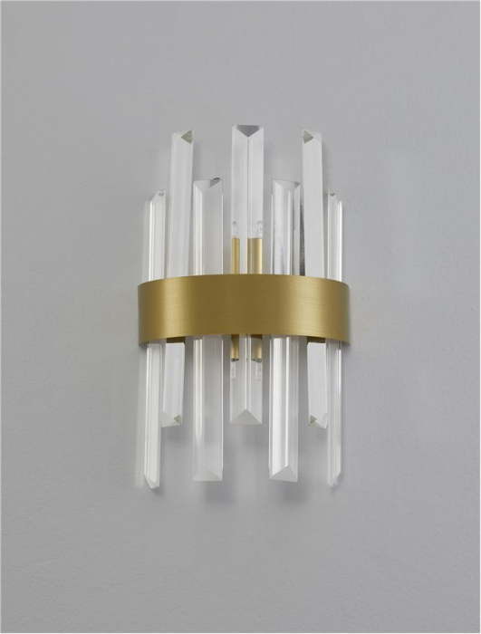9695220 Aplica Nova Luce CROWN G9 1x5W   Metal Clear Crystal Satin Gold  IP20 [5]