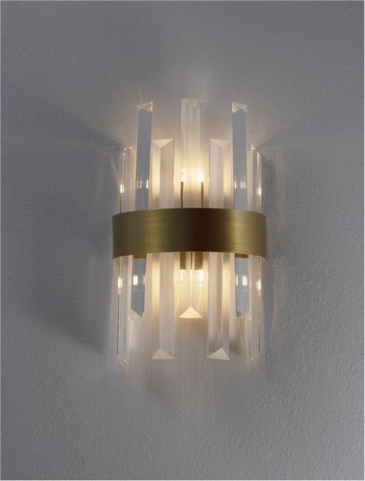 9695220 Aplica Nova Luce CROWN G9 1x5W   Metal Clear Crystal Satin Gold  IP20 [4]