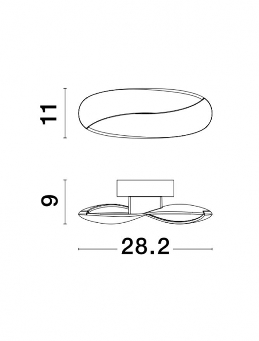 9695229 Aplica Nova Luce INFINITY LED 6W 535lm 3000K Metal White Nedimabil IP20 [3]