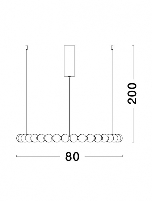9695231 Lustra Nova Luce PERLA LED 72W 6492lm 3000K Metal & Opal Glass Gold Dimabil Triac IP20 [2]