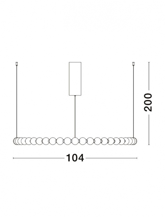 9695232 Lustra Nova Luce PERLA LED 96W 8076lm 3000K Metal & Opal Glass Gold Dimabil Triac IP20 [2]